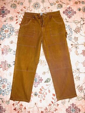 refuge Men's Brown Cargo Carpenter Pants - Chestnut